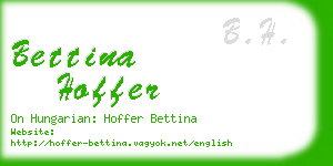 bettina hoffer business card